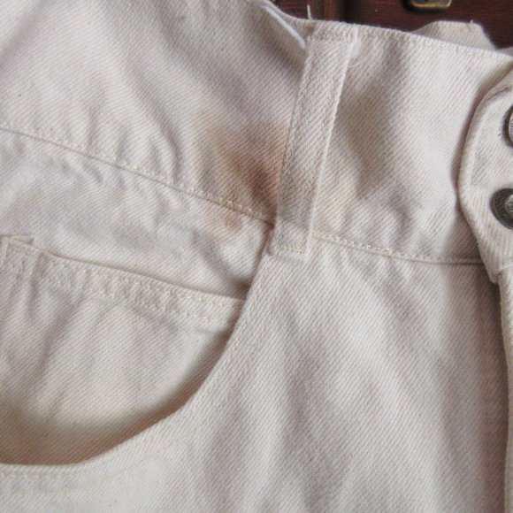 Ivory Denim Cuffed Shorts EXP JEANS 9/10 - Picture 4 of 5